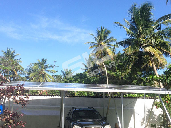 Carport năng lượng mặt trời 8KW ở Sri Lanka