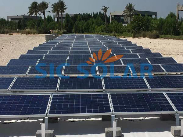 Cấu trúc lắp đặt balát PV 3MW ở Dubai | Sic-solar.com