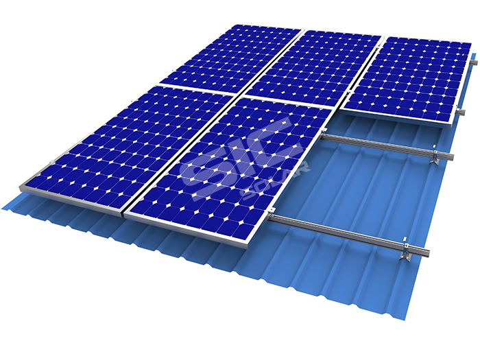 solar panel roof mounting systems for trapezoid metal roof