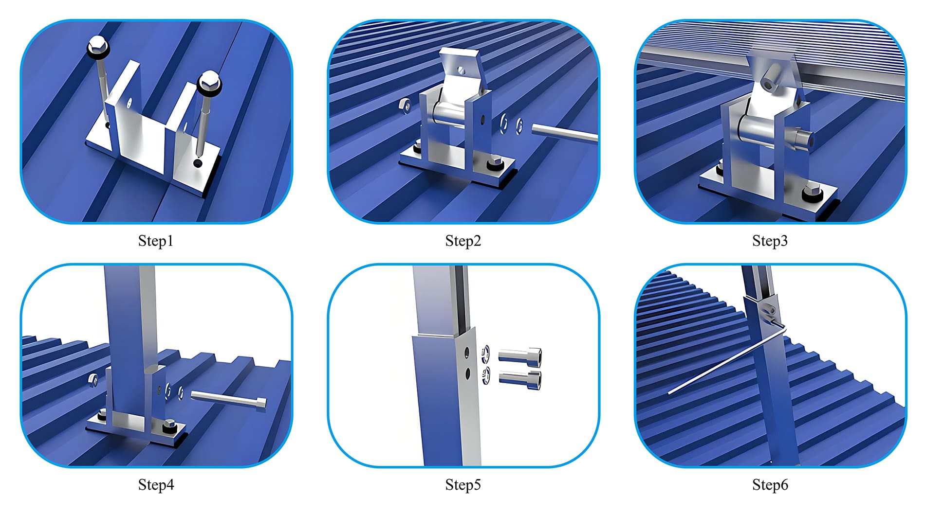 Adjustable solar tilt leg