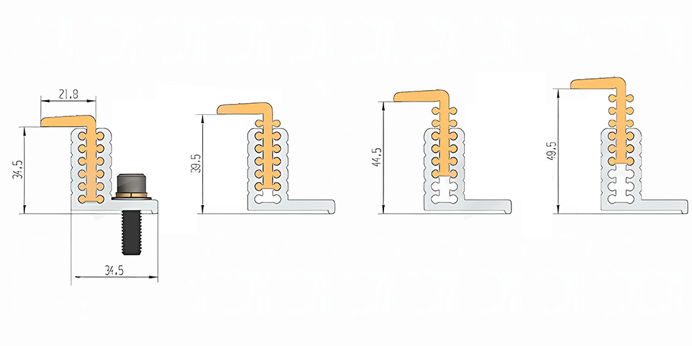 Điều chỉnh kẹp cuối để gắn bảng điều khiển năng lượng mặt trời