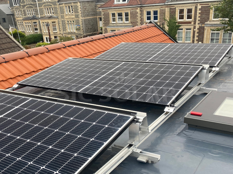 flat roof solar panel mounting