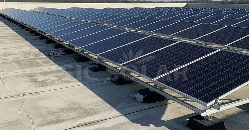 solar panels for a flat roof