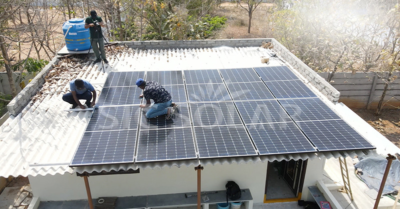 metal roof solar installation