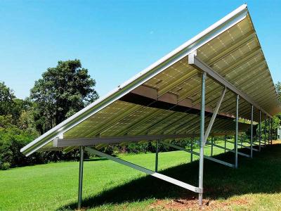 Solar panel ground mounting systems