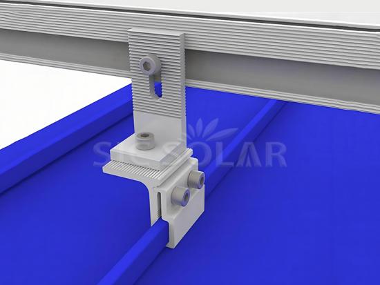 solar panel mounting structure clamp for klip-lok roof