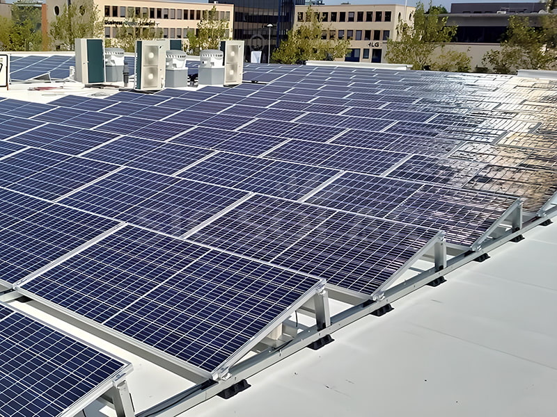 Hệ thống lắp đặt dằn năng lượng mặt trời châu Âu một mặt 2MW ở Bỉ