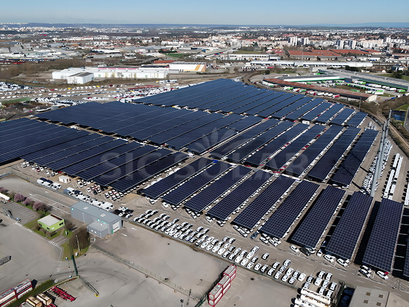 Hệ thống bãi đậu xe chạy bằng năng lượng mặt trời 16MW của Pháp