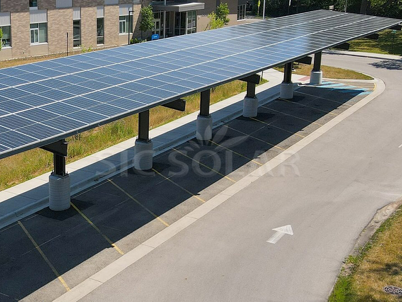 Cấu trúc bãi đậu xe năng lượng mặt trời 100KW ở Mỹ